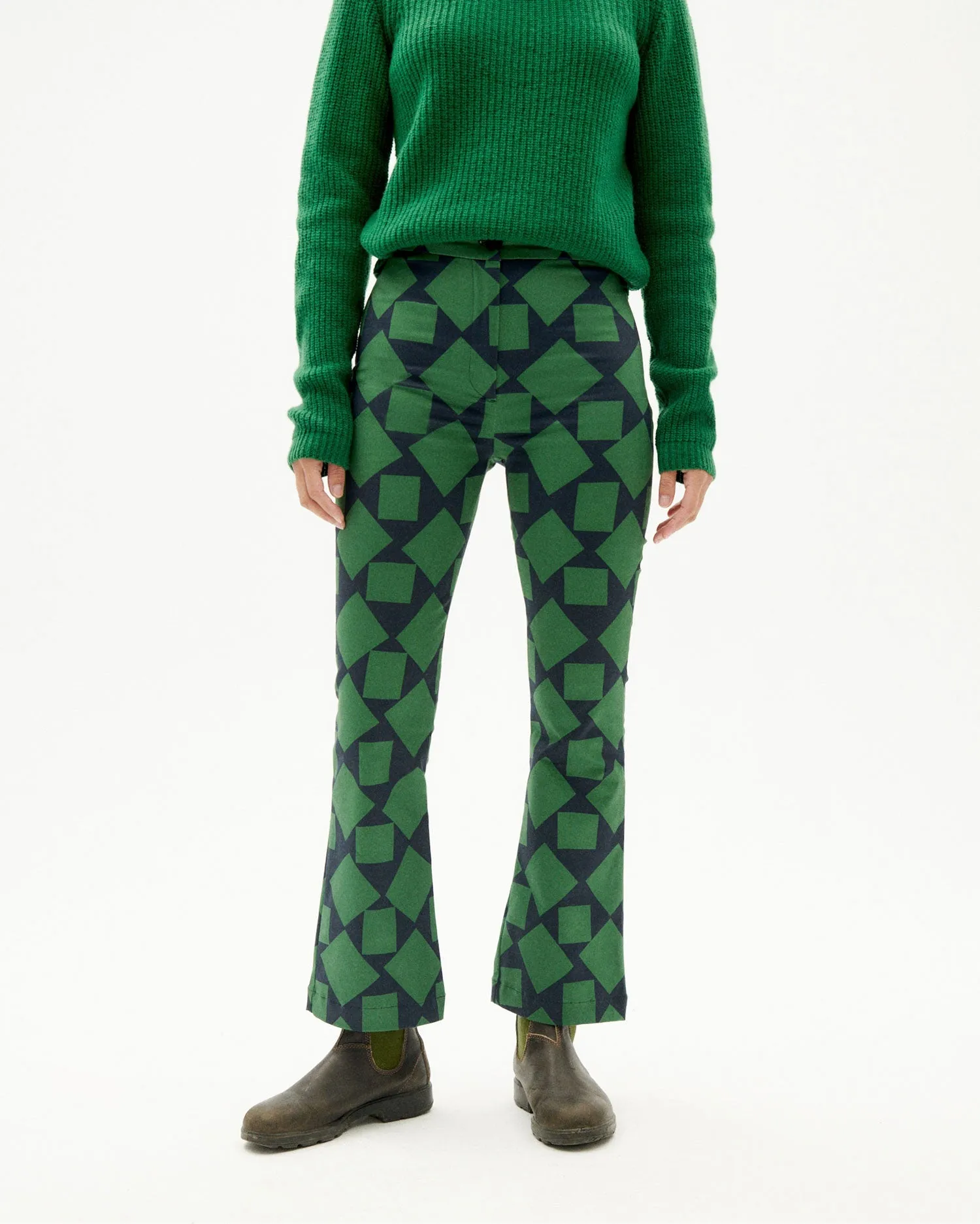 Macius Pants Green Squares