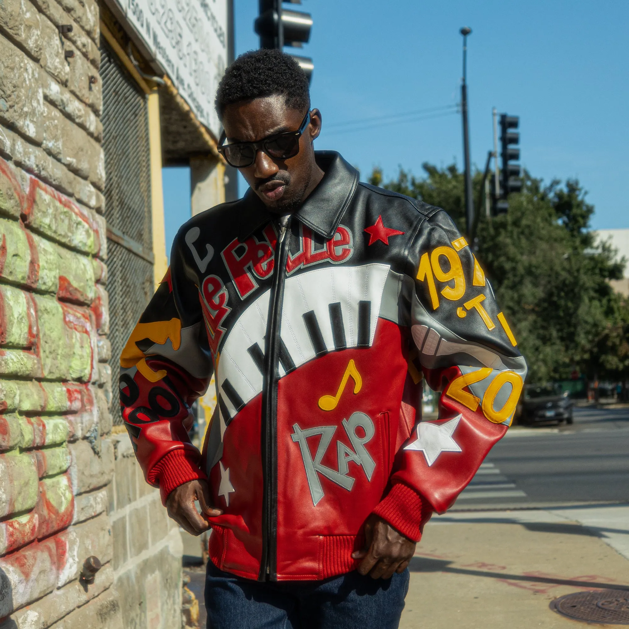 Men's 50 Years Of Hip Hop Leather Jacket