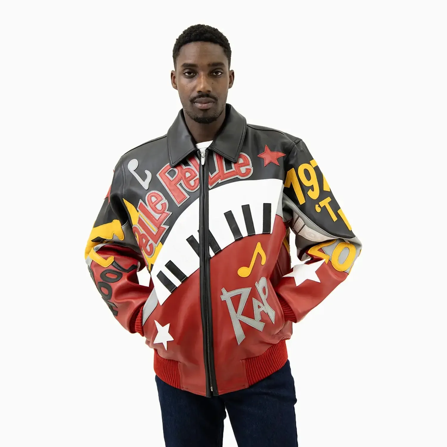 Men's 50 Years Of Hip Hop Leather Jacket