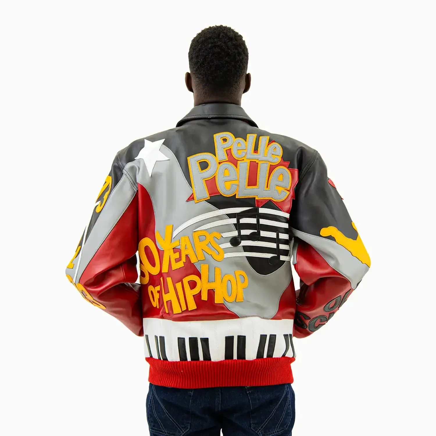 Men's 50 Years Of Hip Hop Leather Jacket