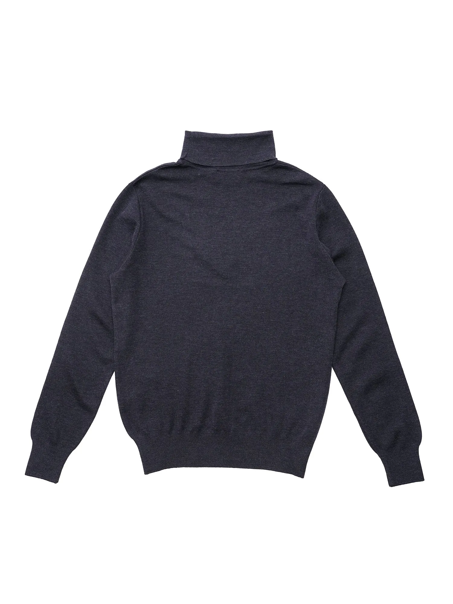 M_MERINOS TURTLENECK FOX HEAD PATCH_INDIGO