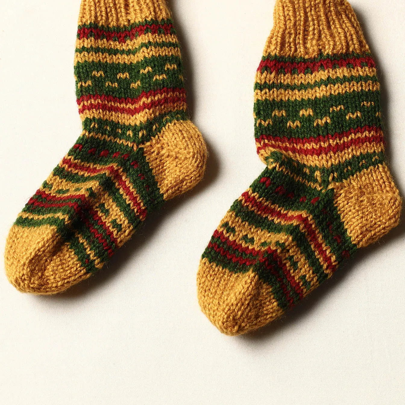 Multicolor - Kumaun Hand Knitted Woolen Socks (Kids)