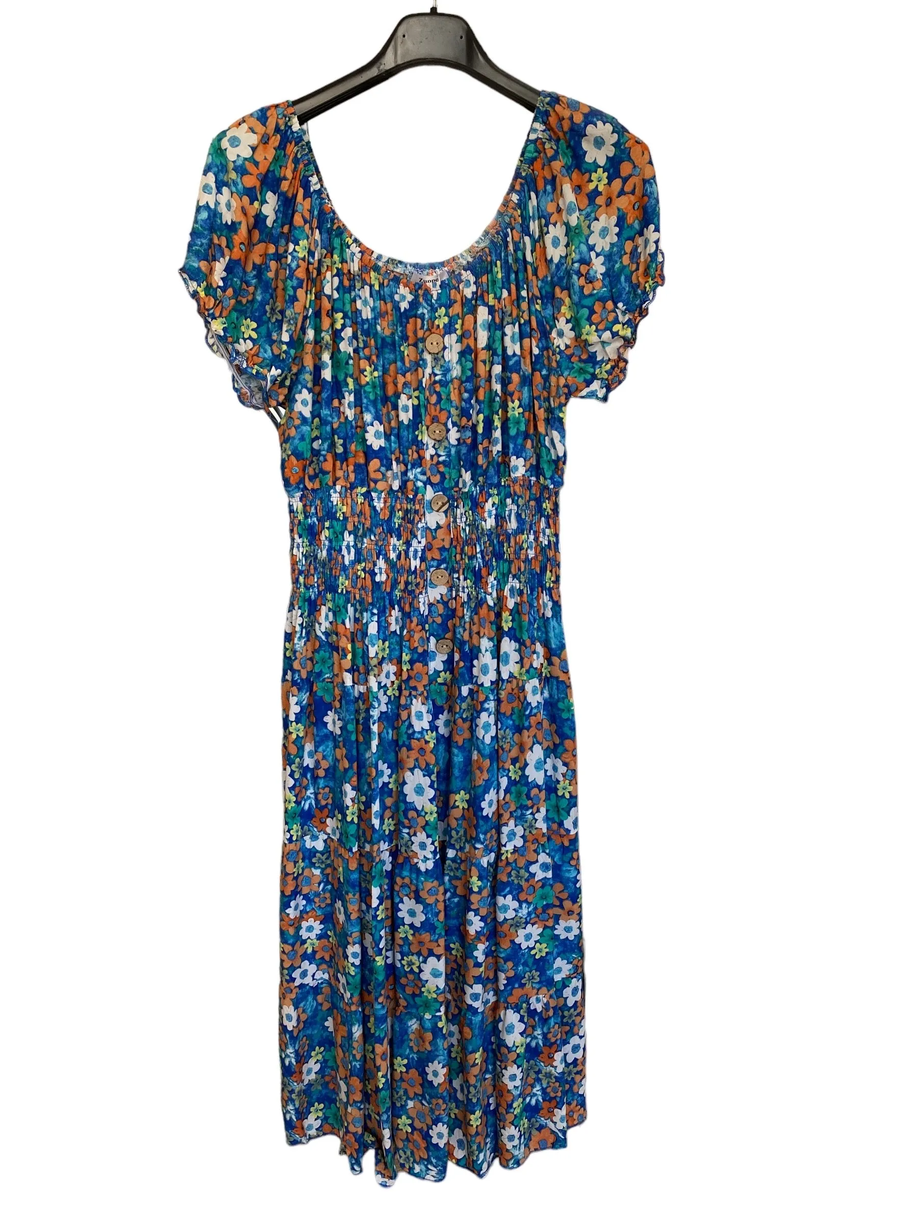 New Daisy Print Bardot Midi Dress (2 Colours)