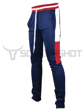 P11855-SIDE COLOR BLOCK TRACK PANTS