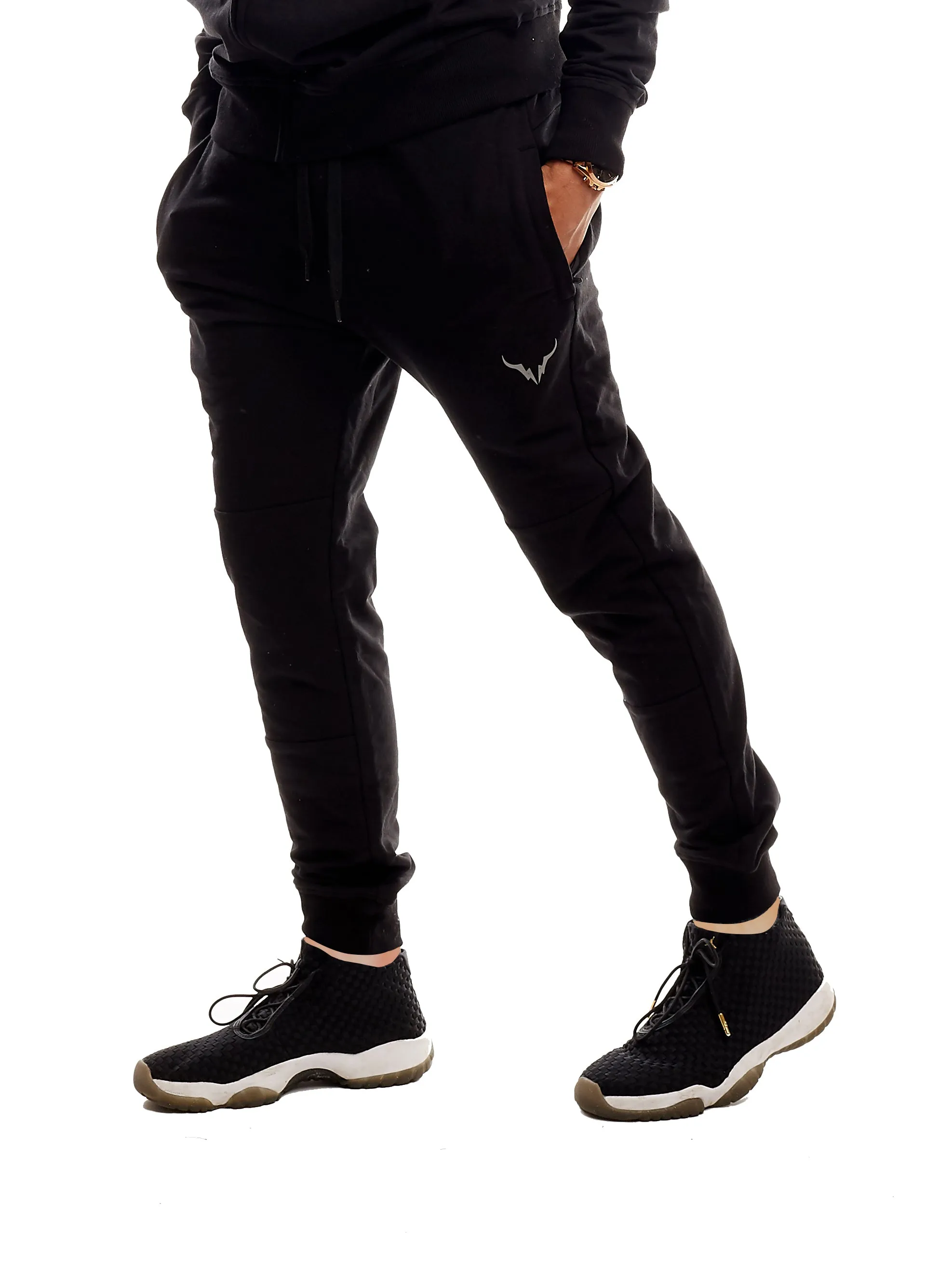 P11950-ATHLETIC F.TERRY SWEAT PANTS (BLACK)