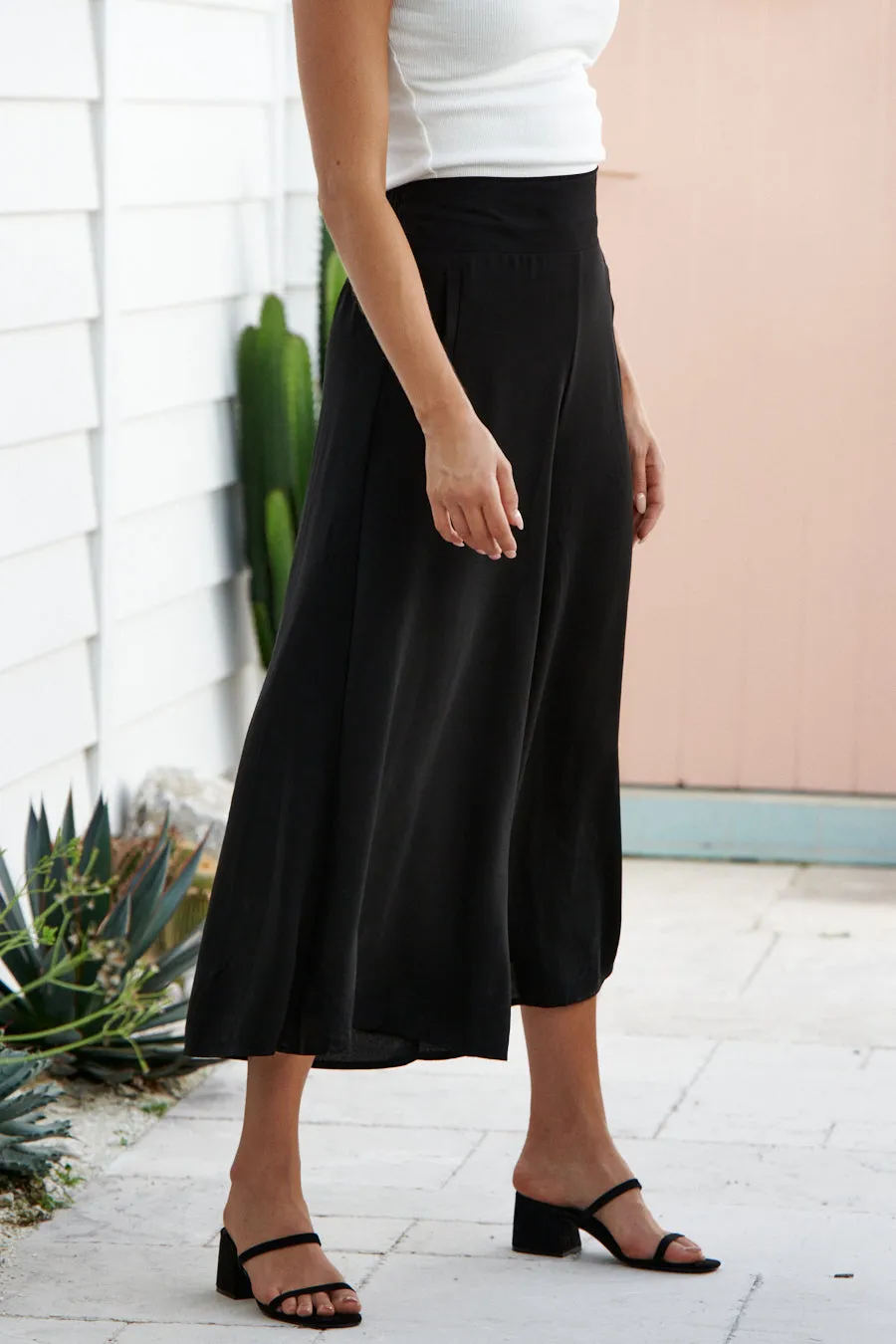 Paris Black Culottes Pants