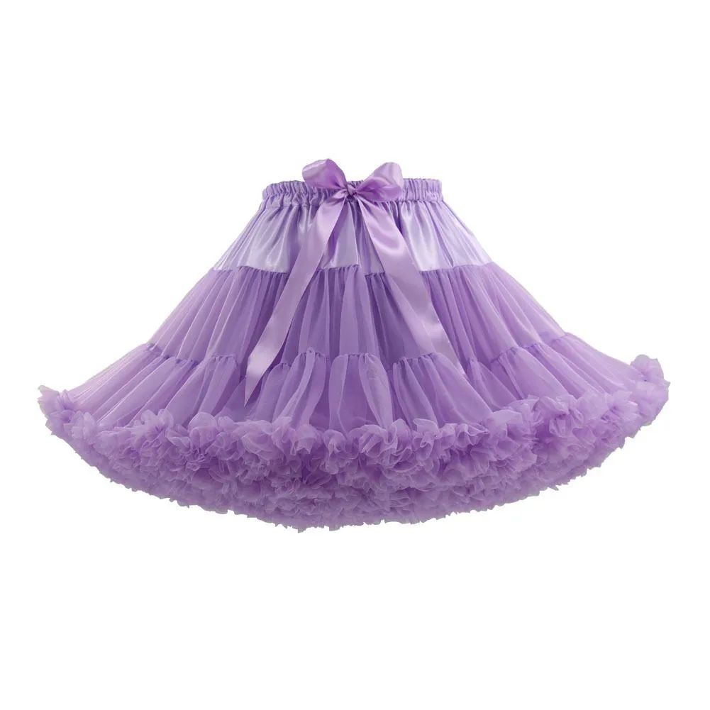 Pastel Pink Ballerina Tulle Tutu Skirt Puffy Ruffle Layered Lolita Petticoat Underskirt