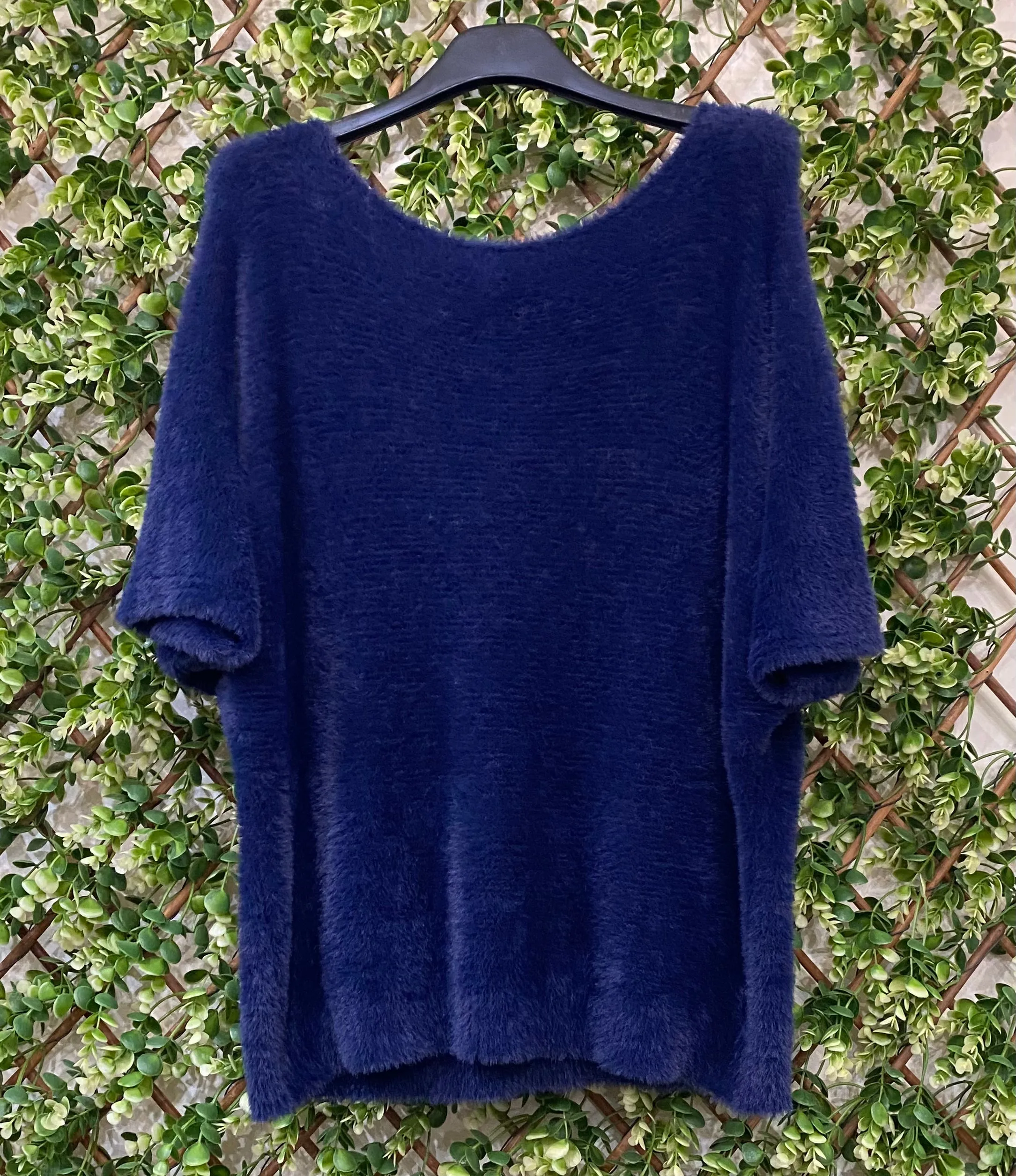 Plain Fluffy Round Neck Jumper (4 Colours)