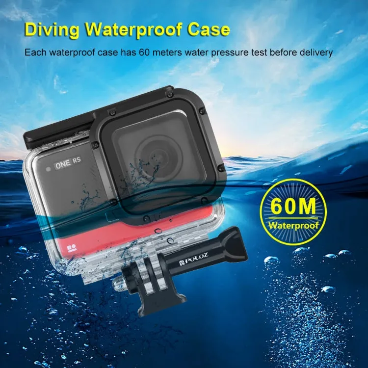 PULUZ 60m Underwater Depth Diving Case Waterproof Camera Housing for Insta360 One RS 4K Edition(Transparent)