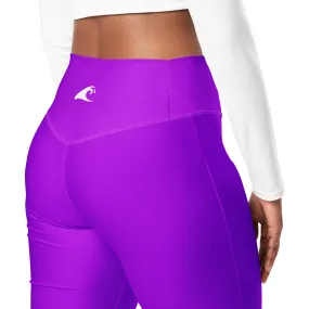 Purple Flare Leggings with Extremely Stoked Epic Wave Logo