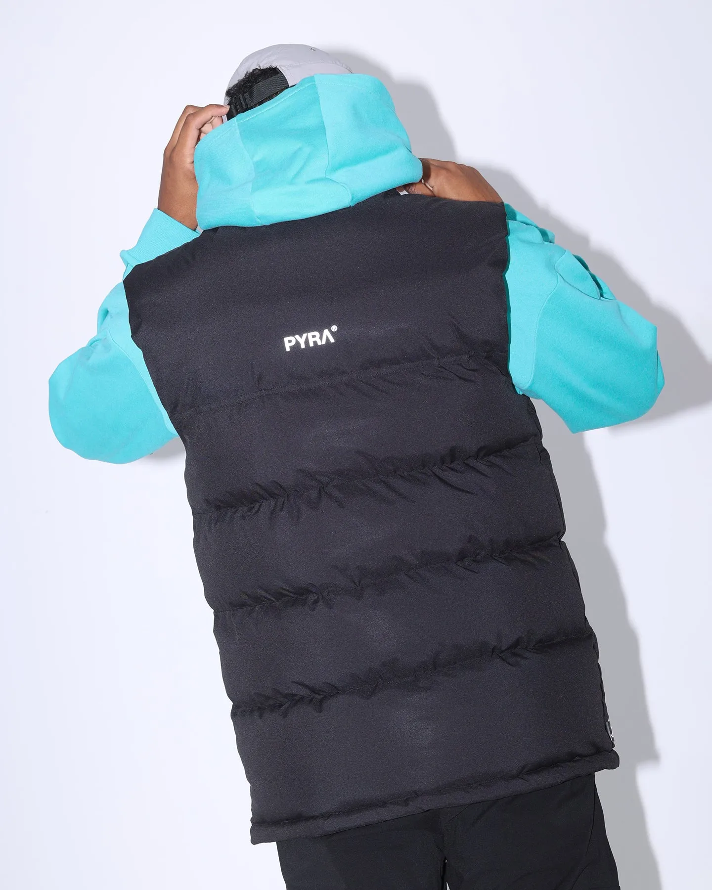 PYRA Sleeveless Puffa Vest Black