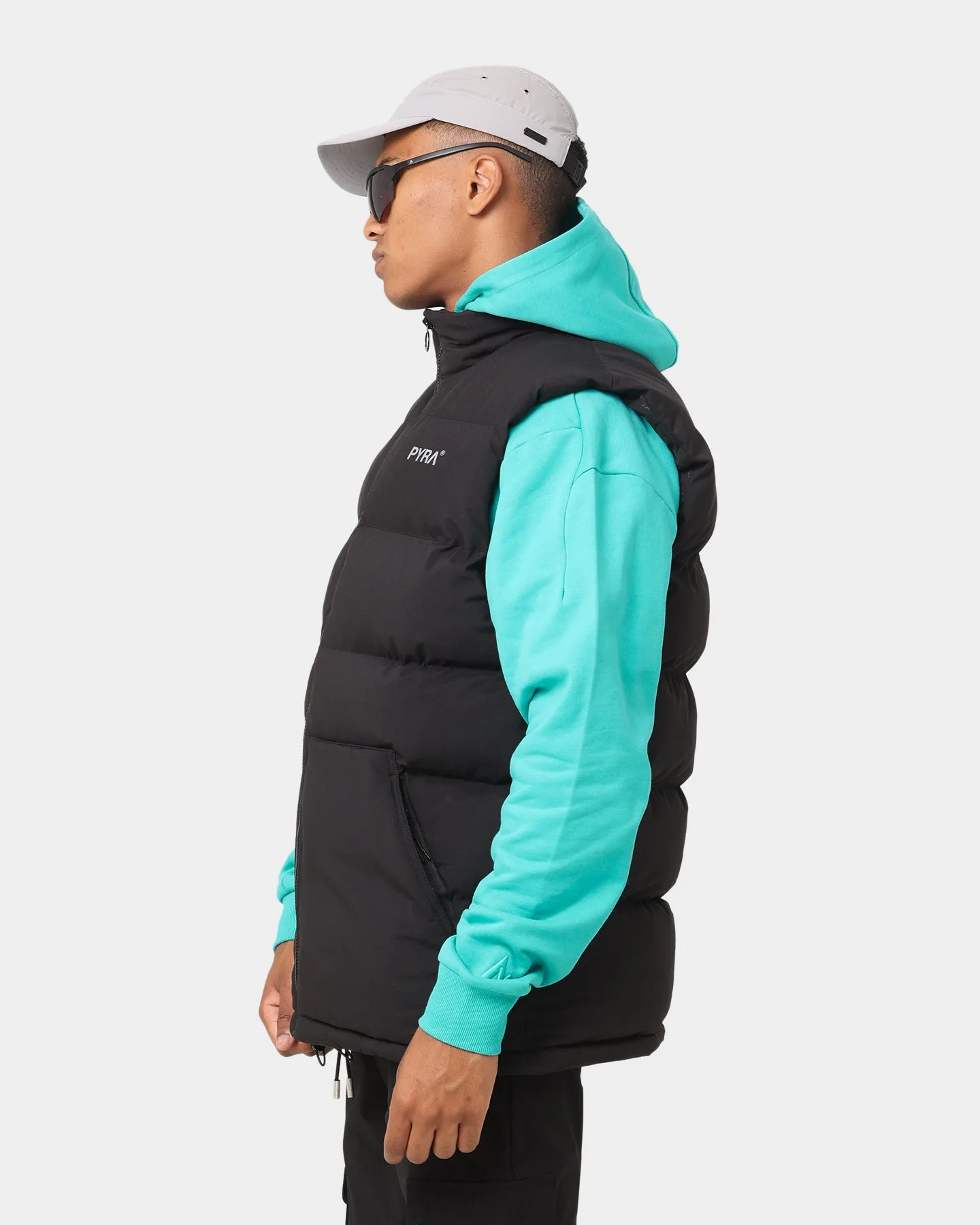 PYRA Sleeveless Puffa Vest Black