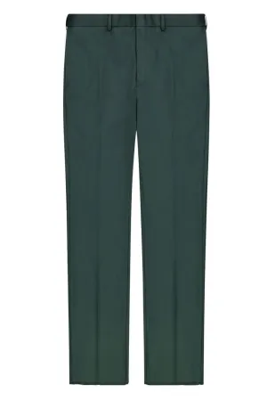 "Monte" Green Plain Front Pants