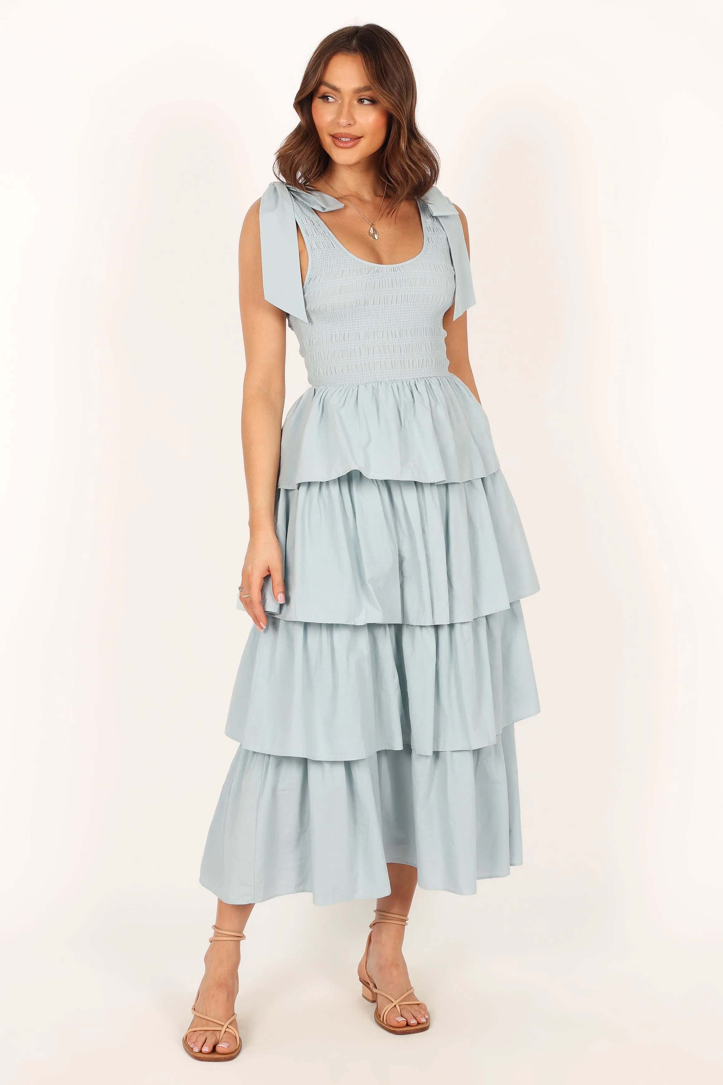 Raphael Tiered Maxi Dress - Blue