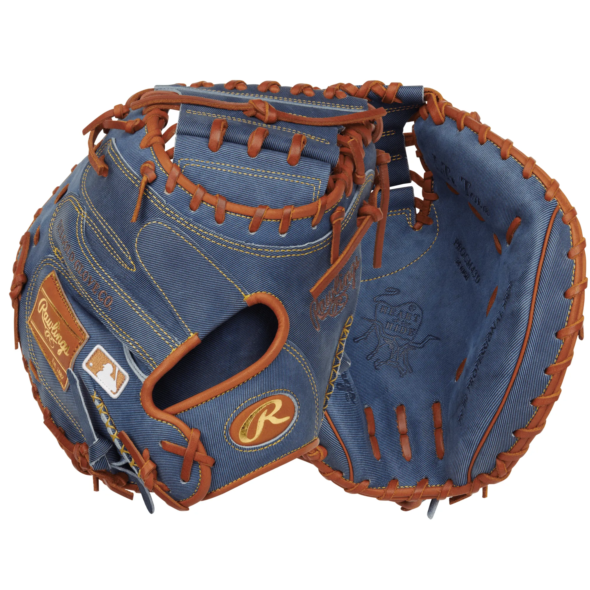 Rawlings Heart of the Hide Pro Label Denim Edition Catchers Mitt 34" RHT