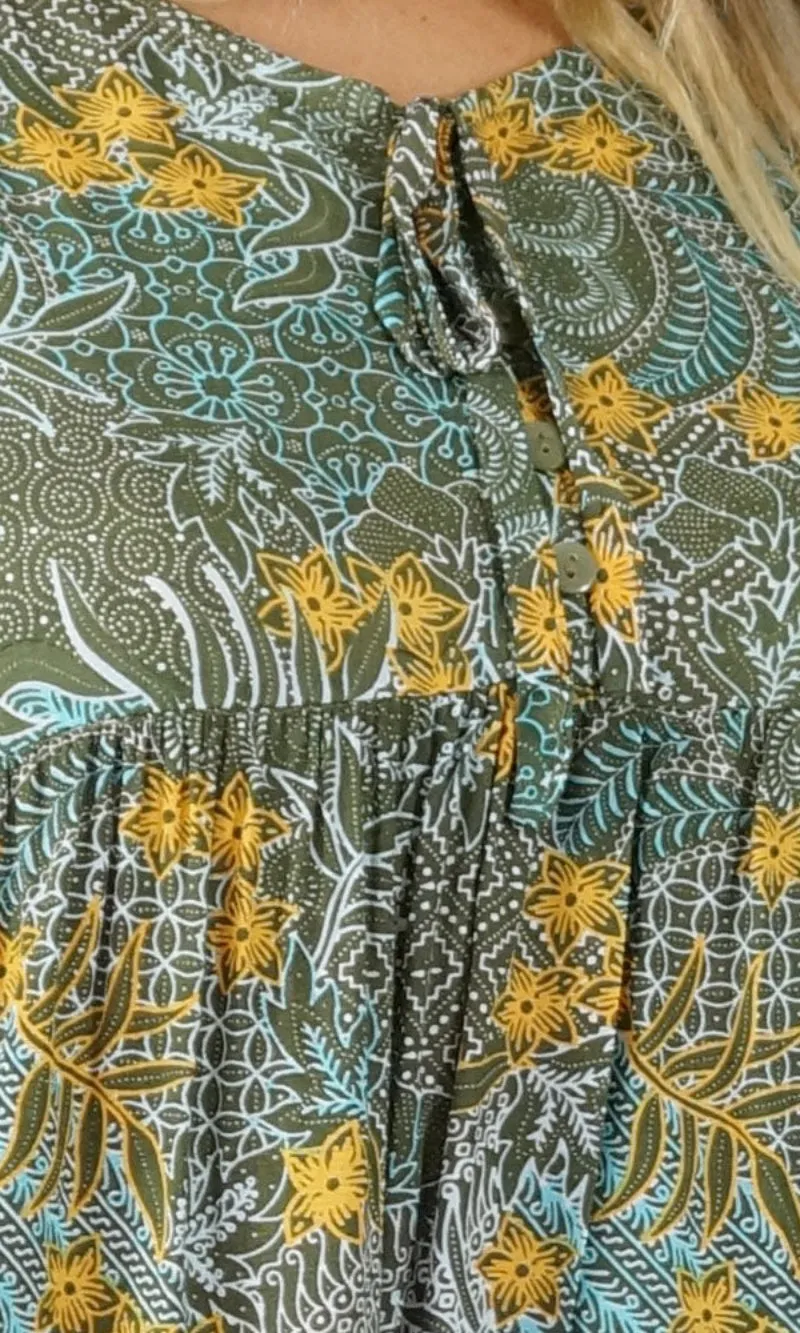 Rayon Dress Kiki Batik Paisley, More Colours