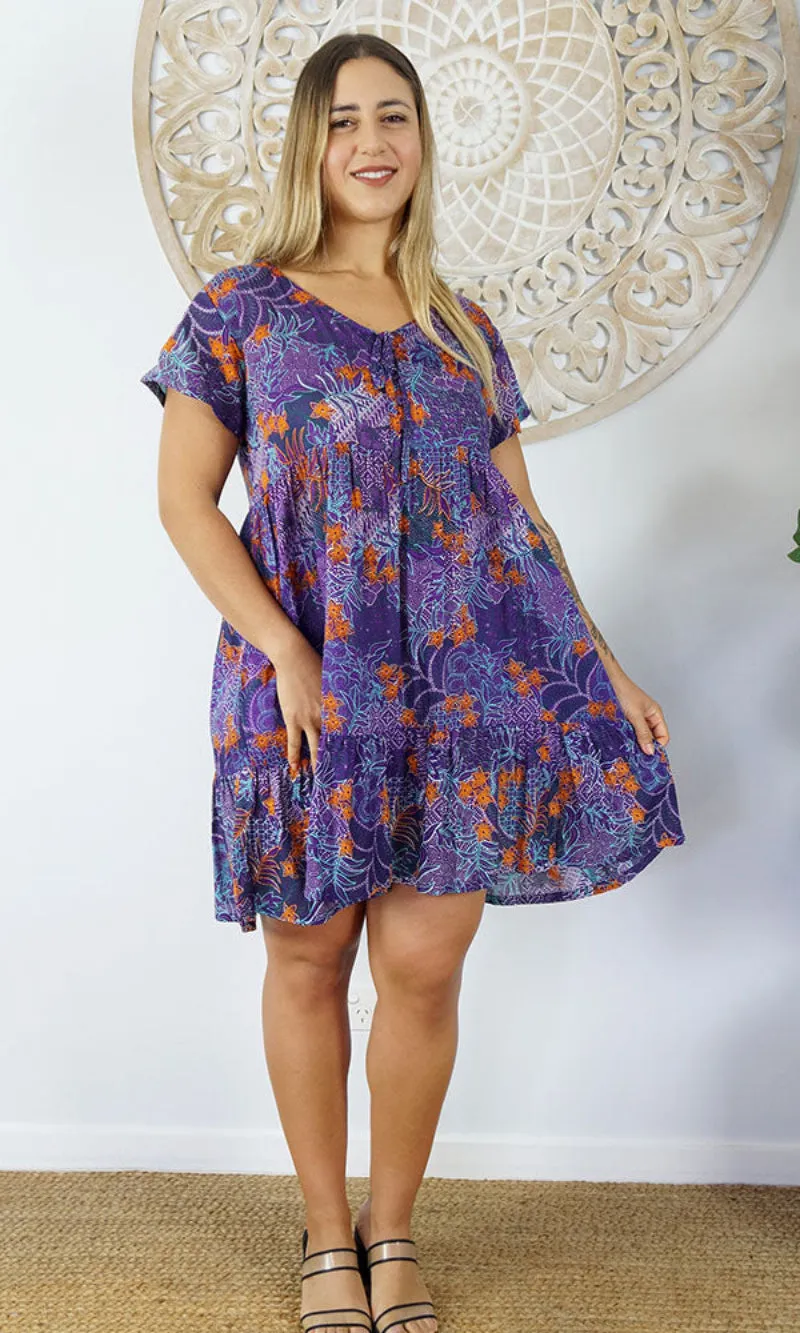 Rayon Dress Kiki Batik Paisley, More Colours