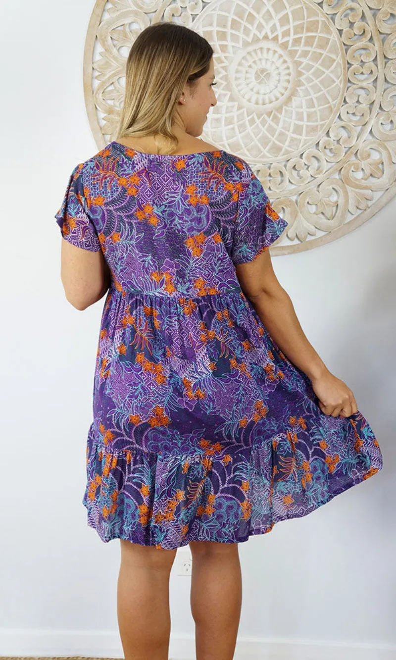 Rayon Dress Kiki Batik Paisley, More Colours