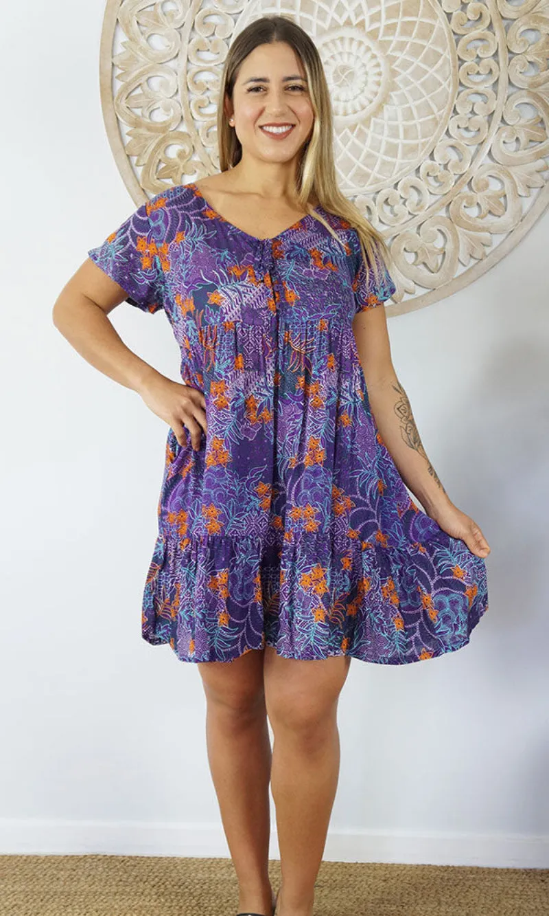 Rayon Dress Kiki Batik Paisley, More Colours