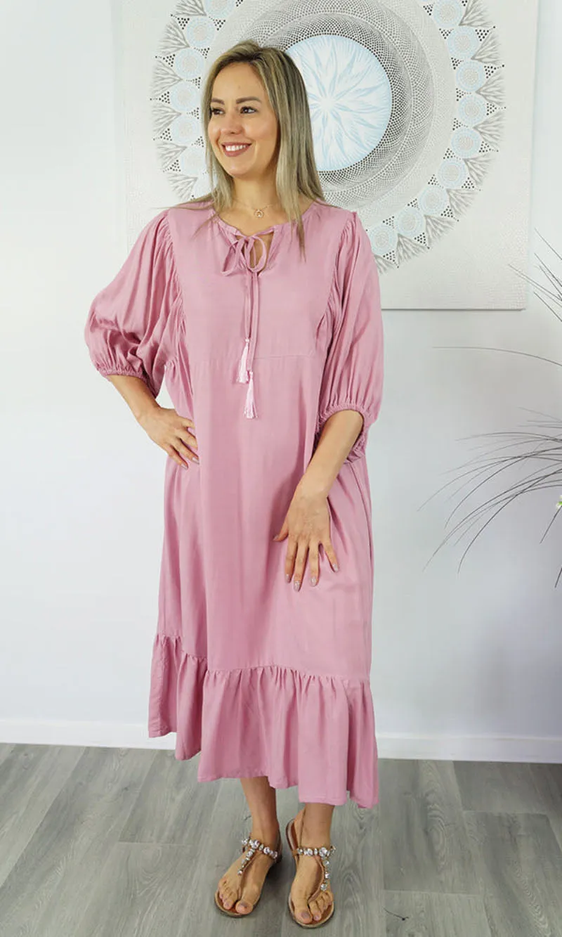 Rayon Dress Maddie Plain, More Colours