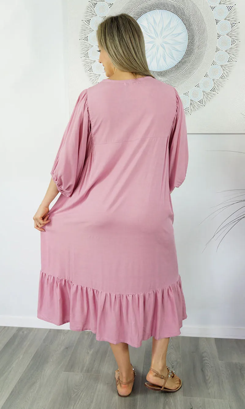 Rayon Dress Maddie Plain, More Colours