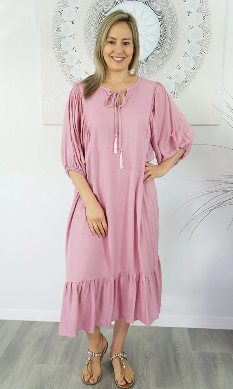 Rayon Dress Maddie Plain, More Colours