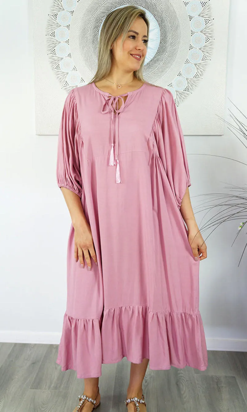 Rayon Dress Maddie Plain, More Colours