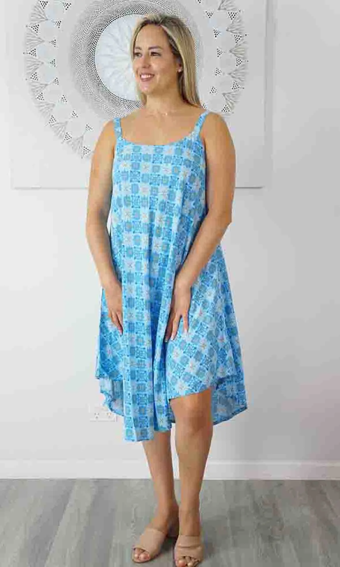 Rayon Dress Montego Snowflower