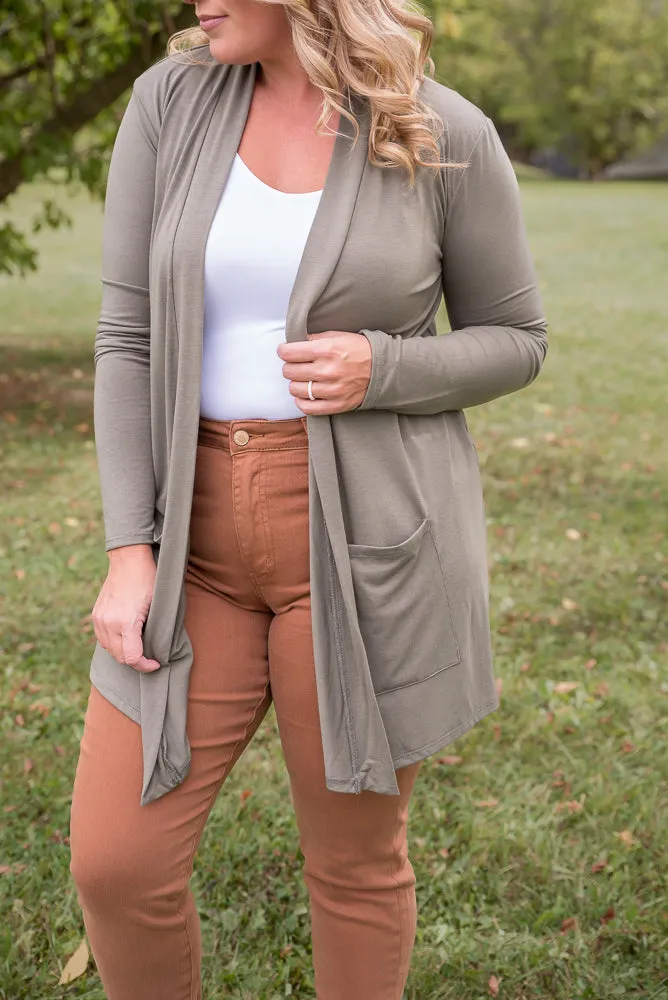 Ready for It Cardigan in Olive