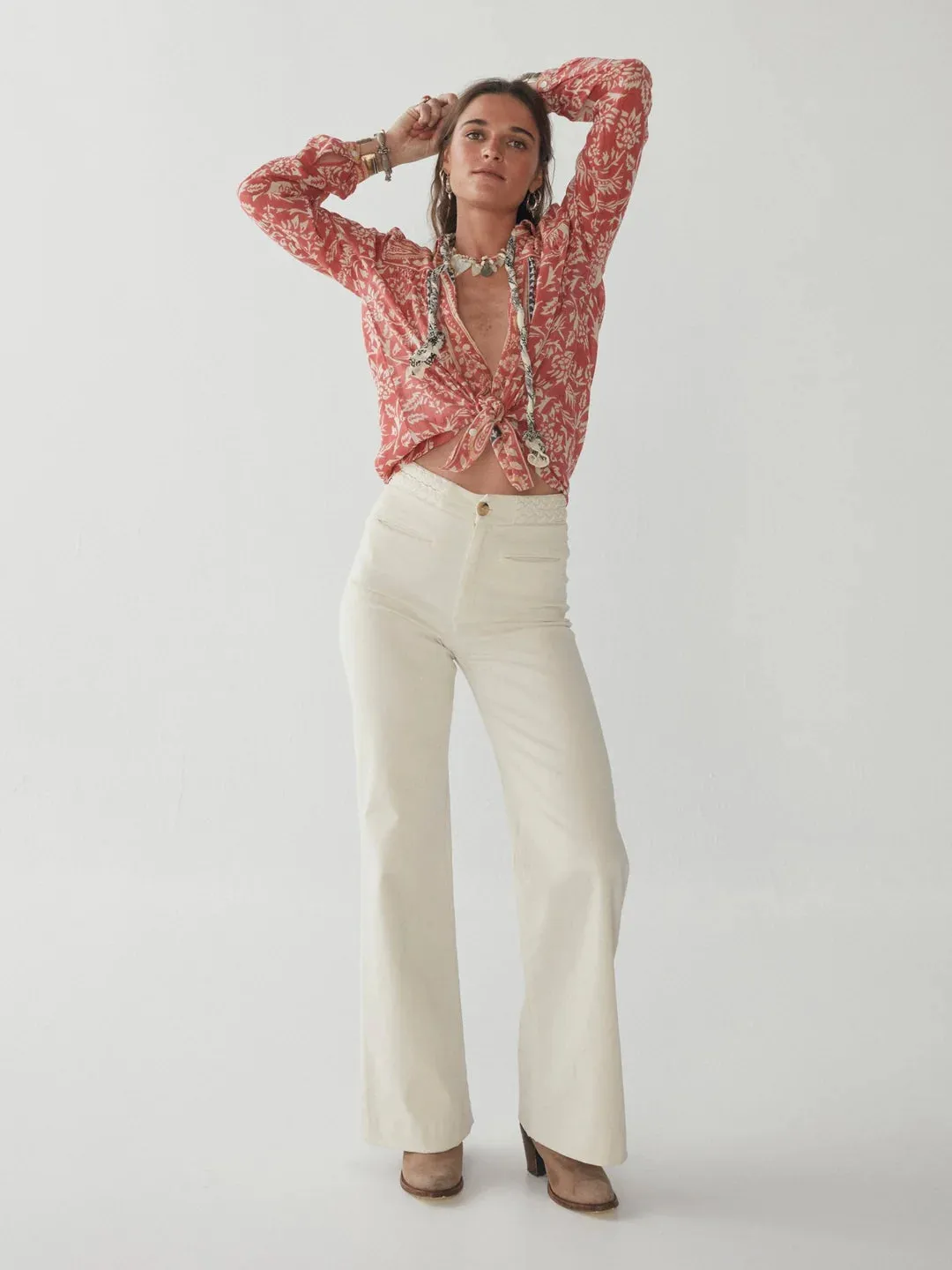 Ross Denim Pants - Disco White