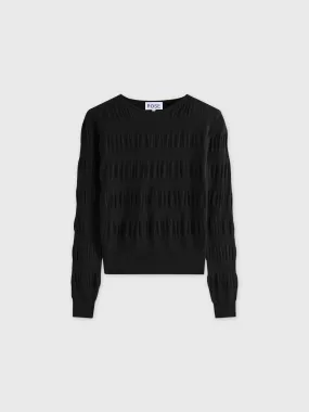 Ruched Sweater-Black