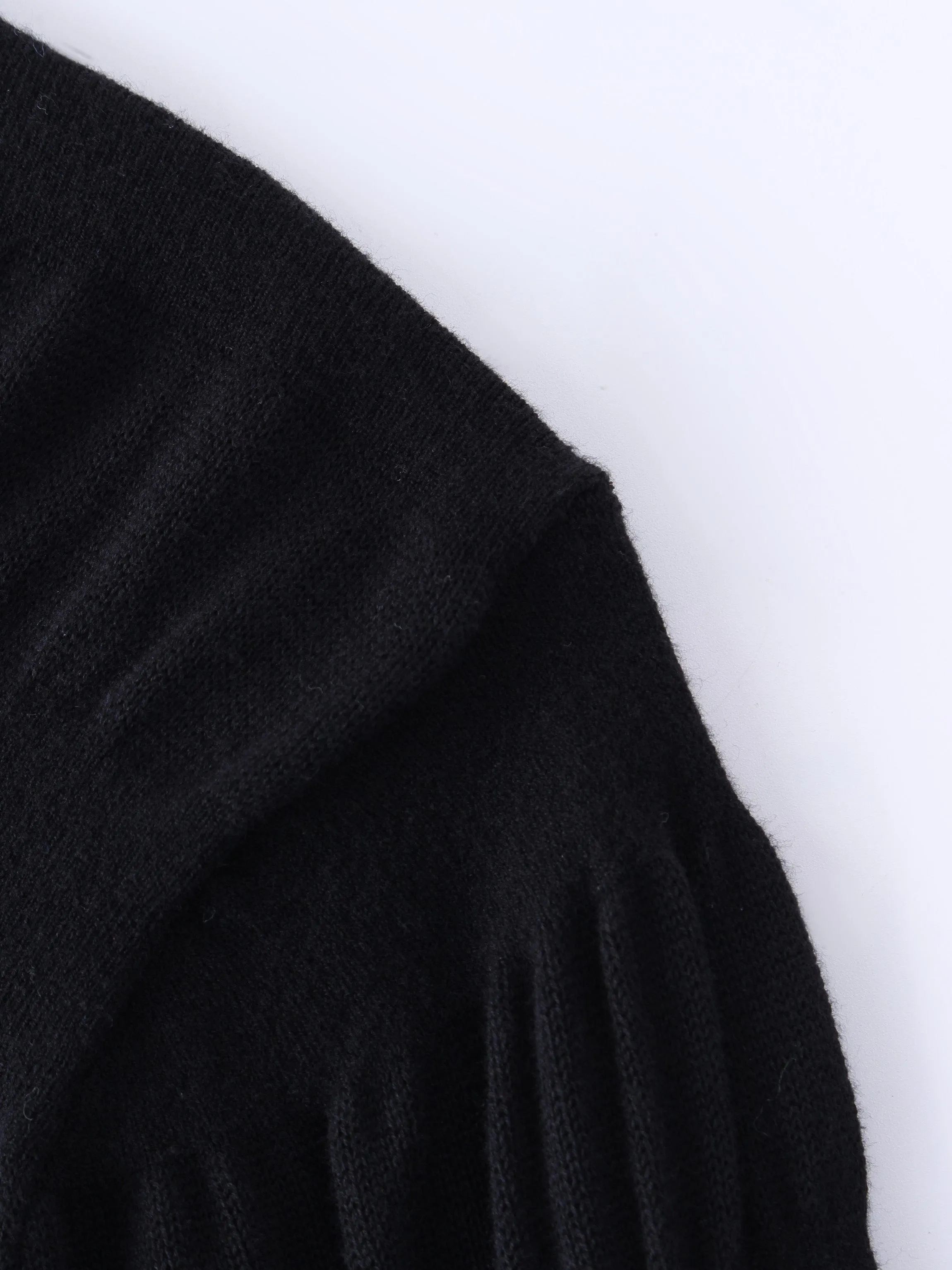 Ruched Sweater-Black