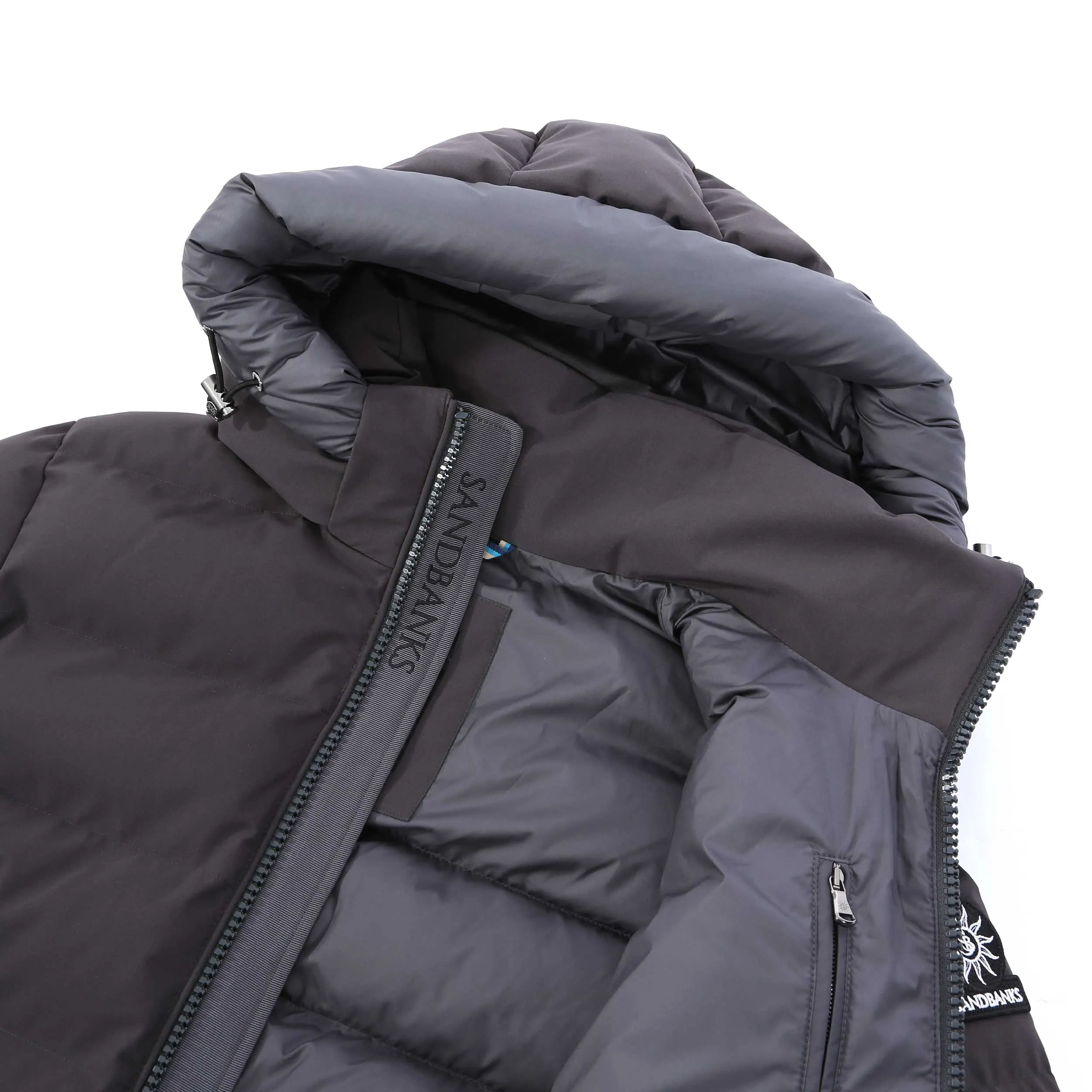 Sandbanks Banks Puffer Jacket in Charcoal