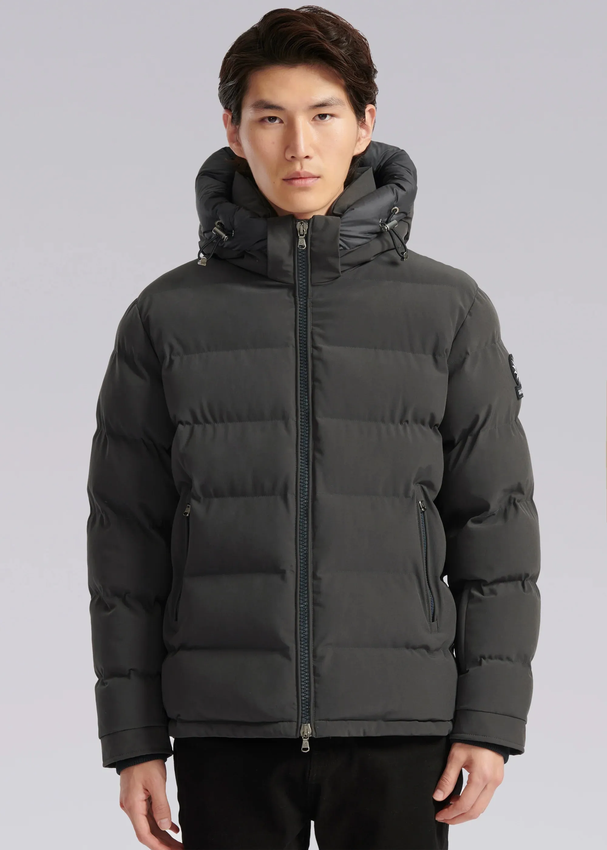 Sandbanks Banks Puffer Jacket in Charcoal