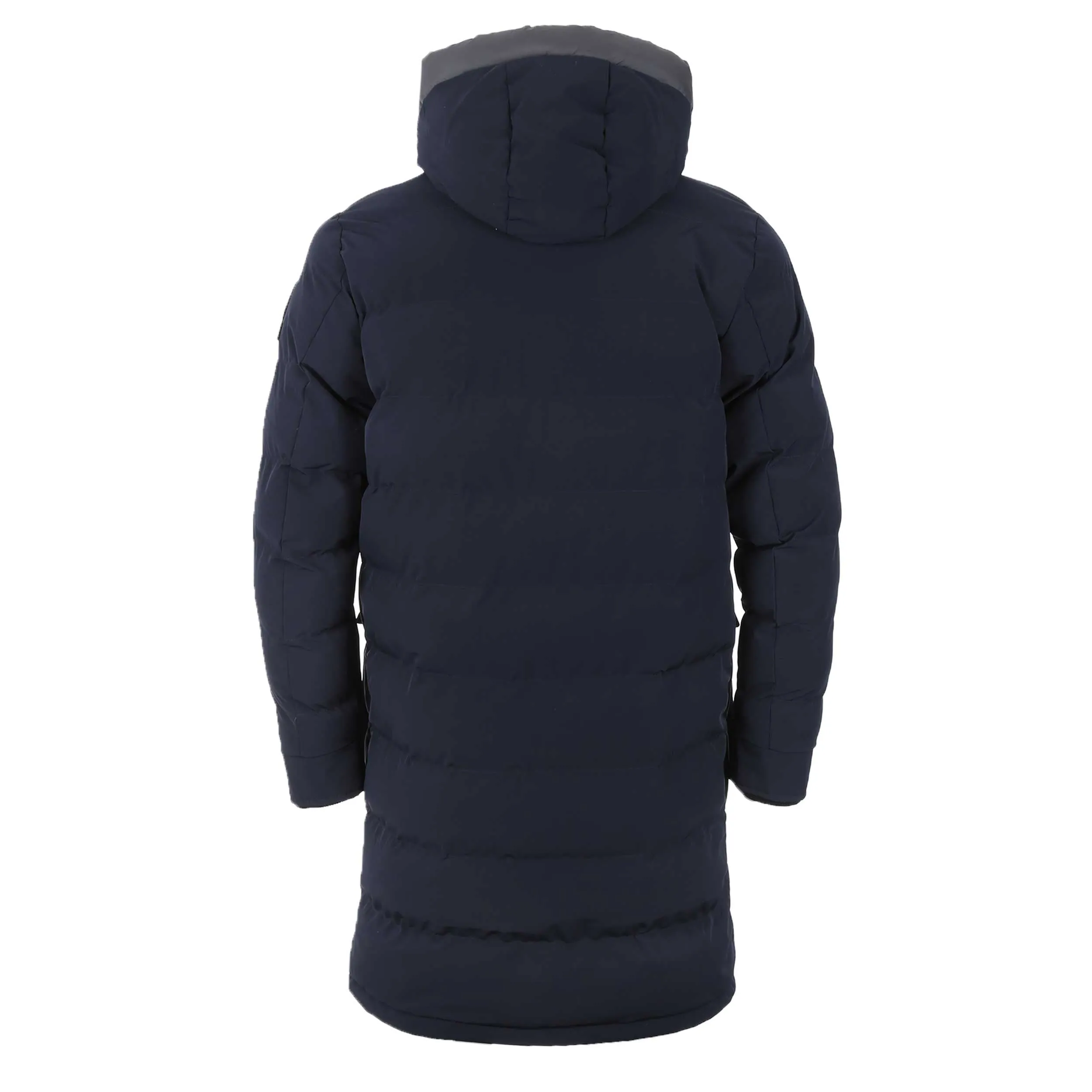 Sandbanks Branksome Long Puffer Jacket in Navy