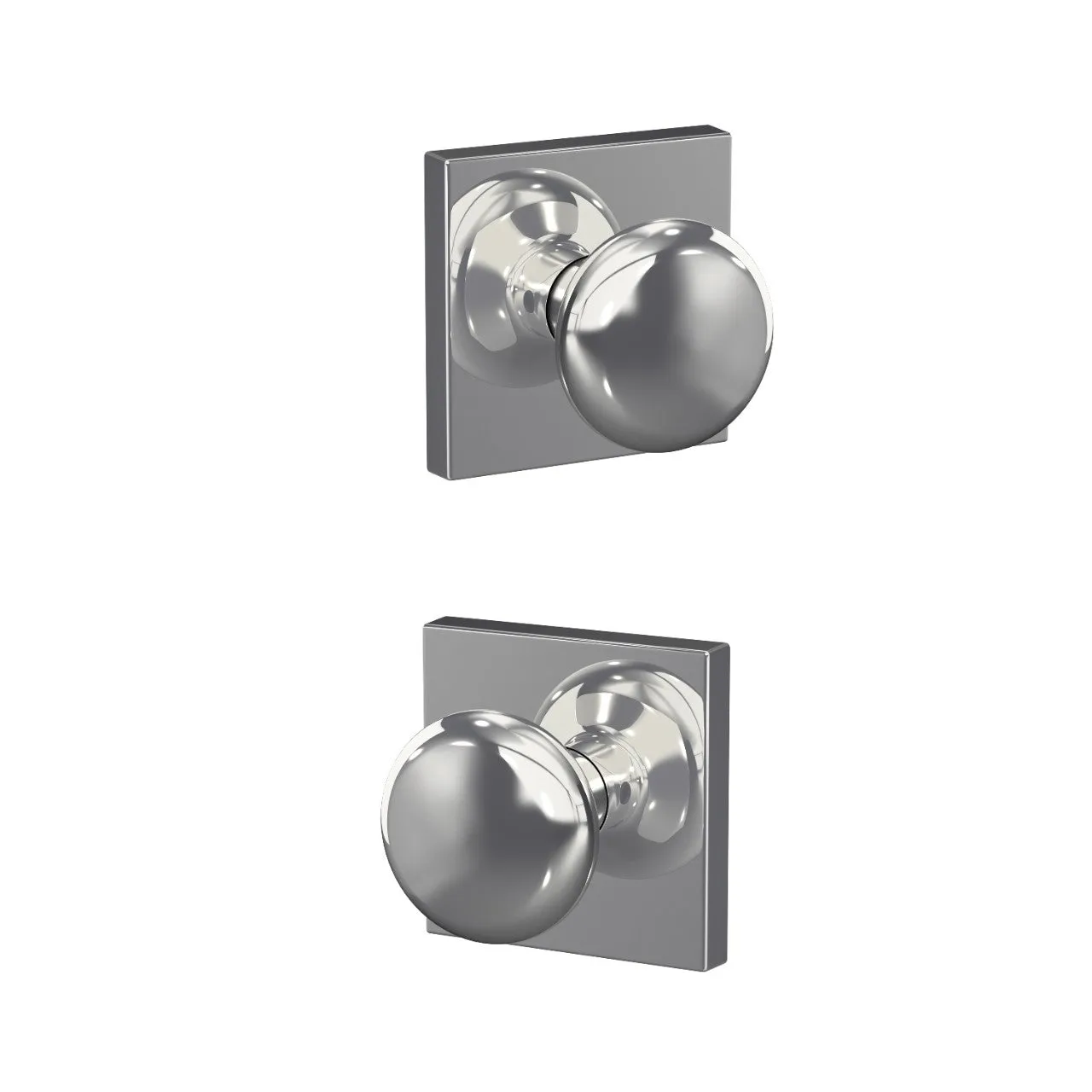 Schlage Custom Plymouth Knob Combined Interior Hall-Closet and Bed-Bath Lock Collins Trim