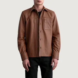 Scout Matte Brown Leather Shirt