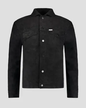 SG Vegan Suede Trucker Jacket - Black