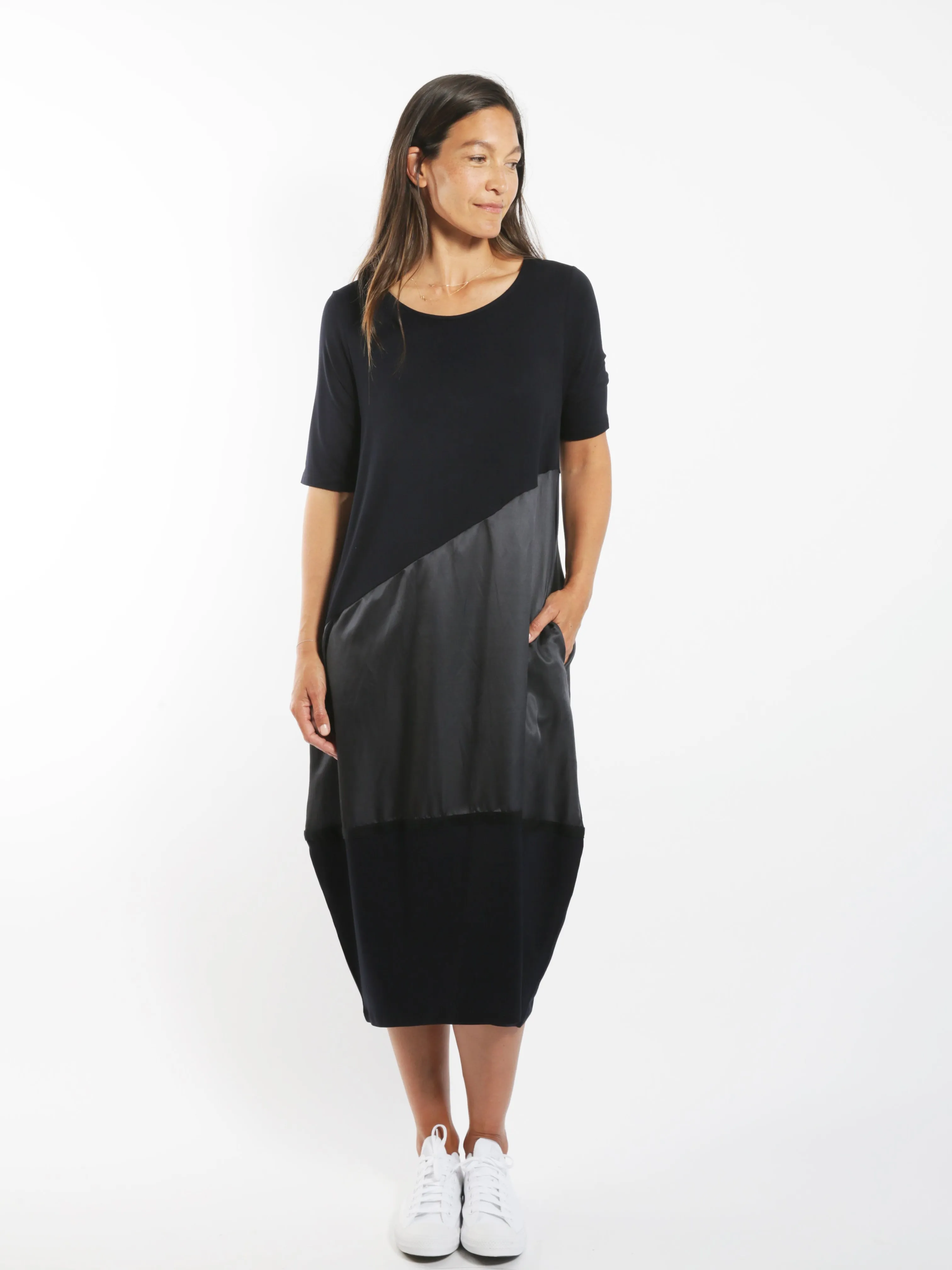 Sheen Panelled Cocoon Dress NEW COLOURWAYS