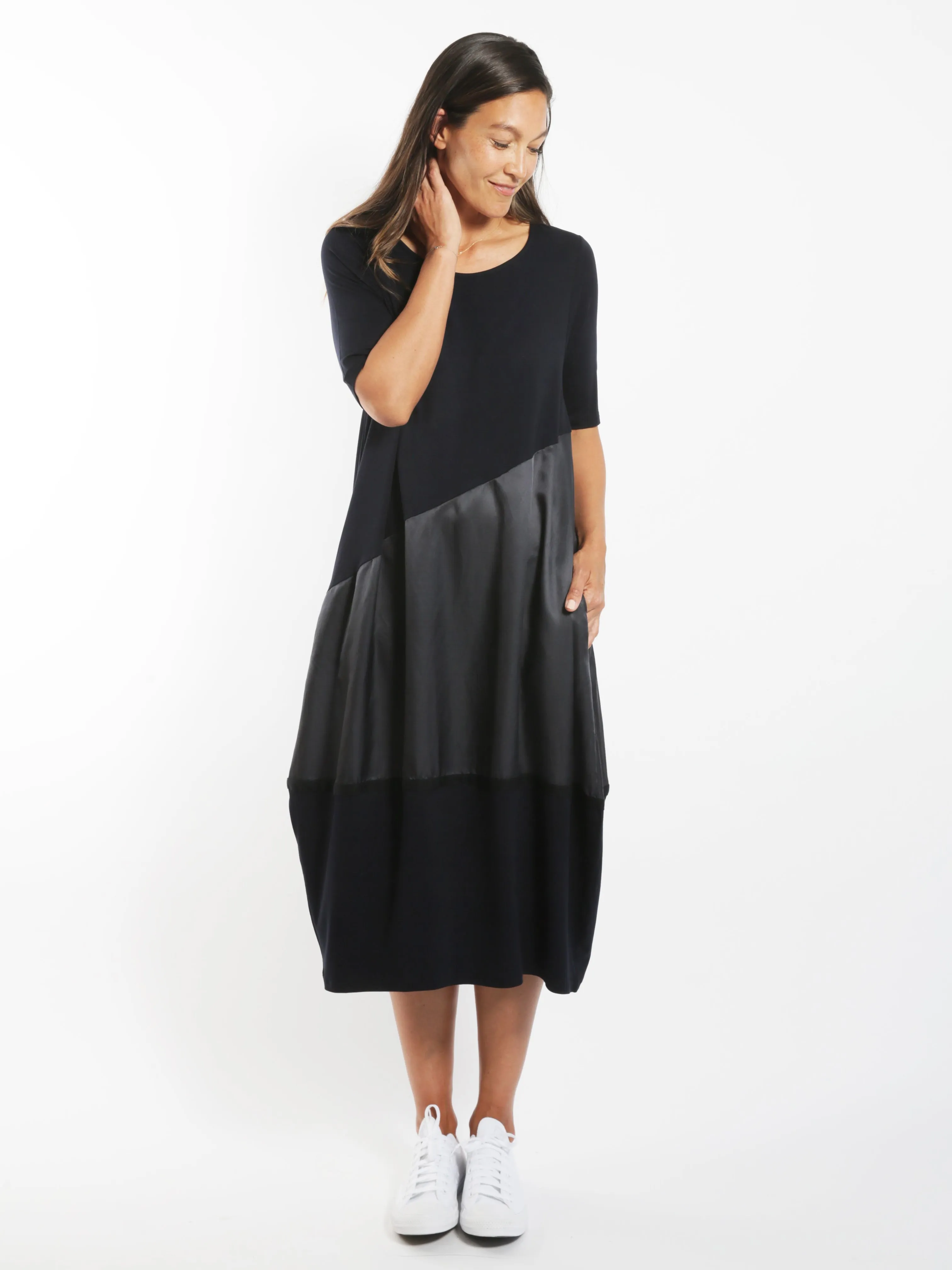 Sheen Panelled Cocoon Dress NEW COLOURWAYS