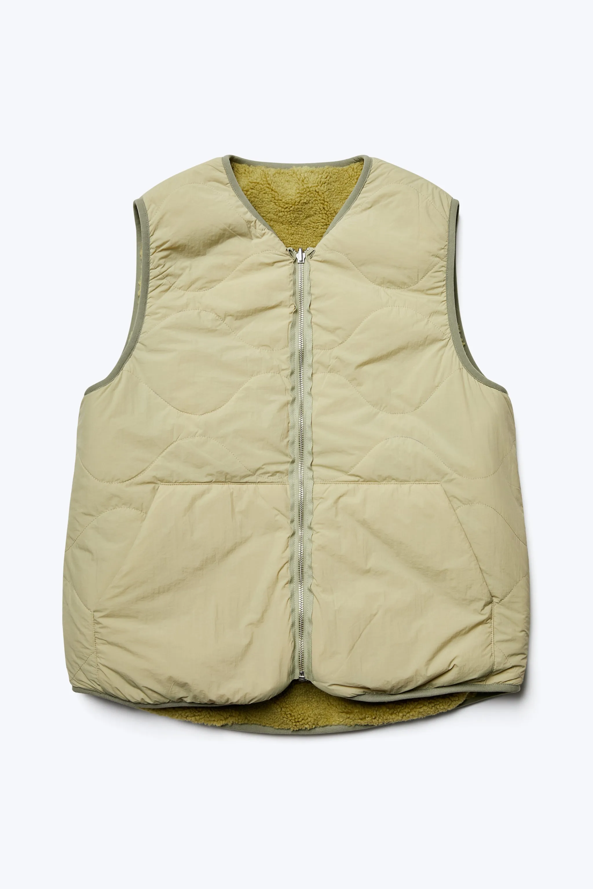 Site Shearling Vest Chartreuse / Sand