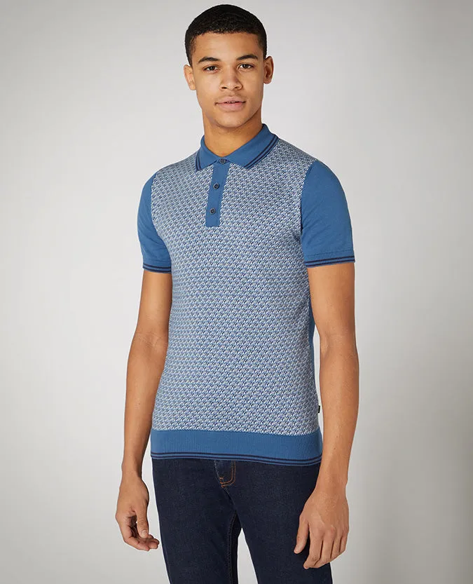 Slim Fit Knitted Cotton Short Sleeve Polo Shirt