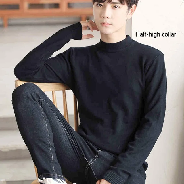 Solid Color Casual Male Sweater