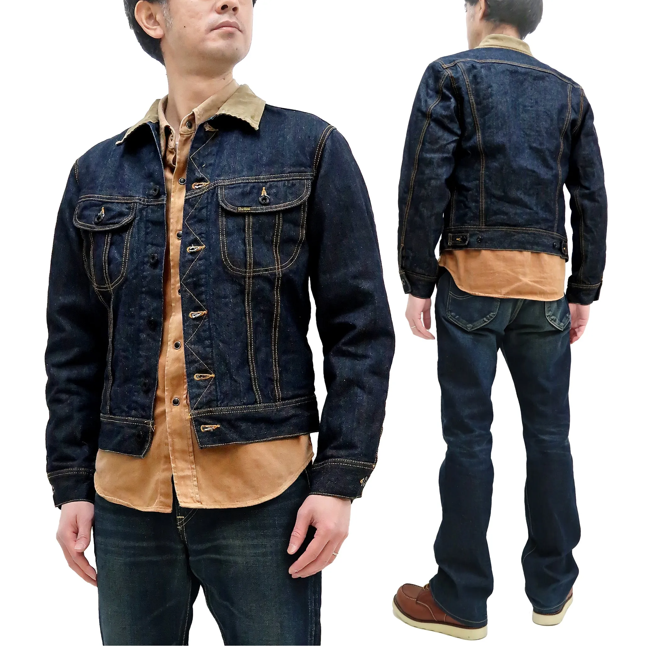 Studio D'artisan Blanket Lined Denim Jacket Men's Modify Version of Lee 101 Storm Rider Jacket D4187 One-Wash