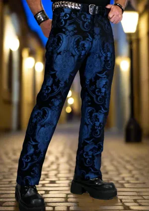 TAPESTRY PANTS - BLUE/BLACK