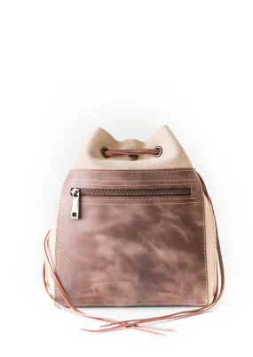 Taupe Designer Mini Bag - Small Leather Bag