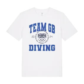 Team GB Diving Varsity White T-Shirt