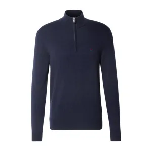 Tommy Hilfiger Pima Cashmere Half Zip Desert Sky Sweatshirt