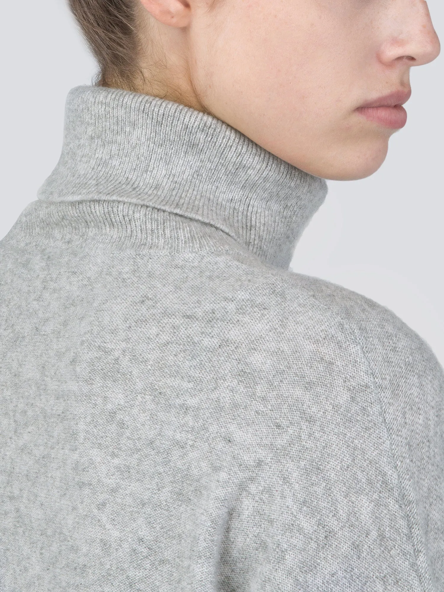 Turtleneck Loosefit Tunic_Light Grey