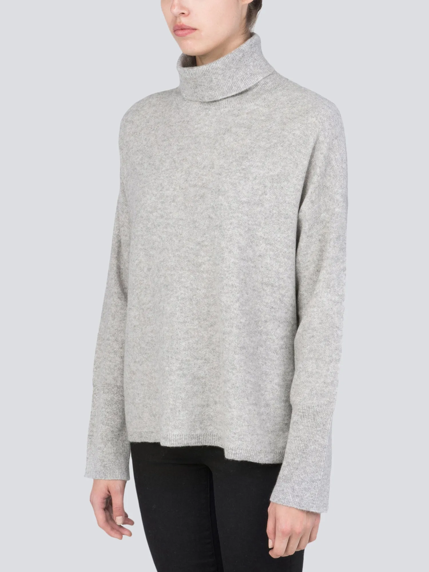 Turtleneck Loosefit Tunic_Light Grey